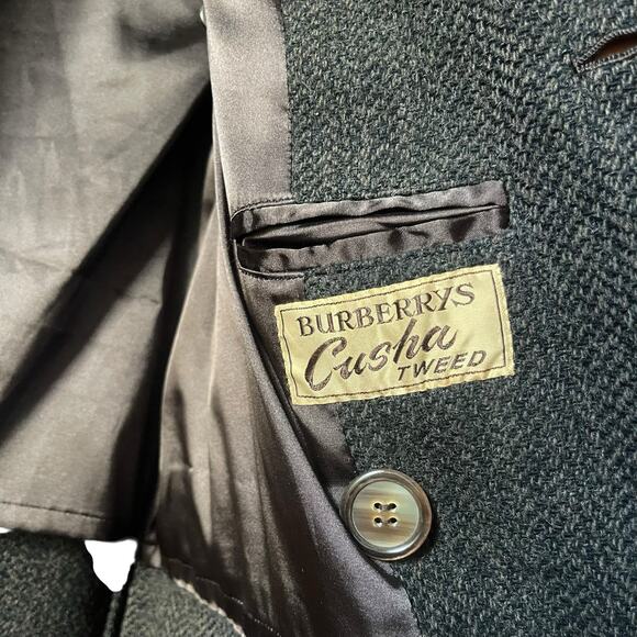 Vintage Burberrys Cusha Tweed Wool Trench Coat Rare England XX-Large - Picture 8 of 15